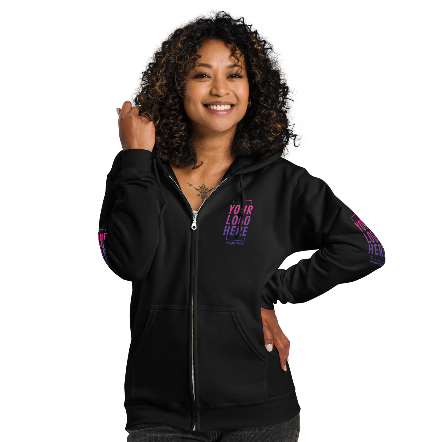 Unisex Full-Zip Hooded Sweatshirt