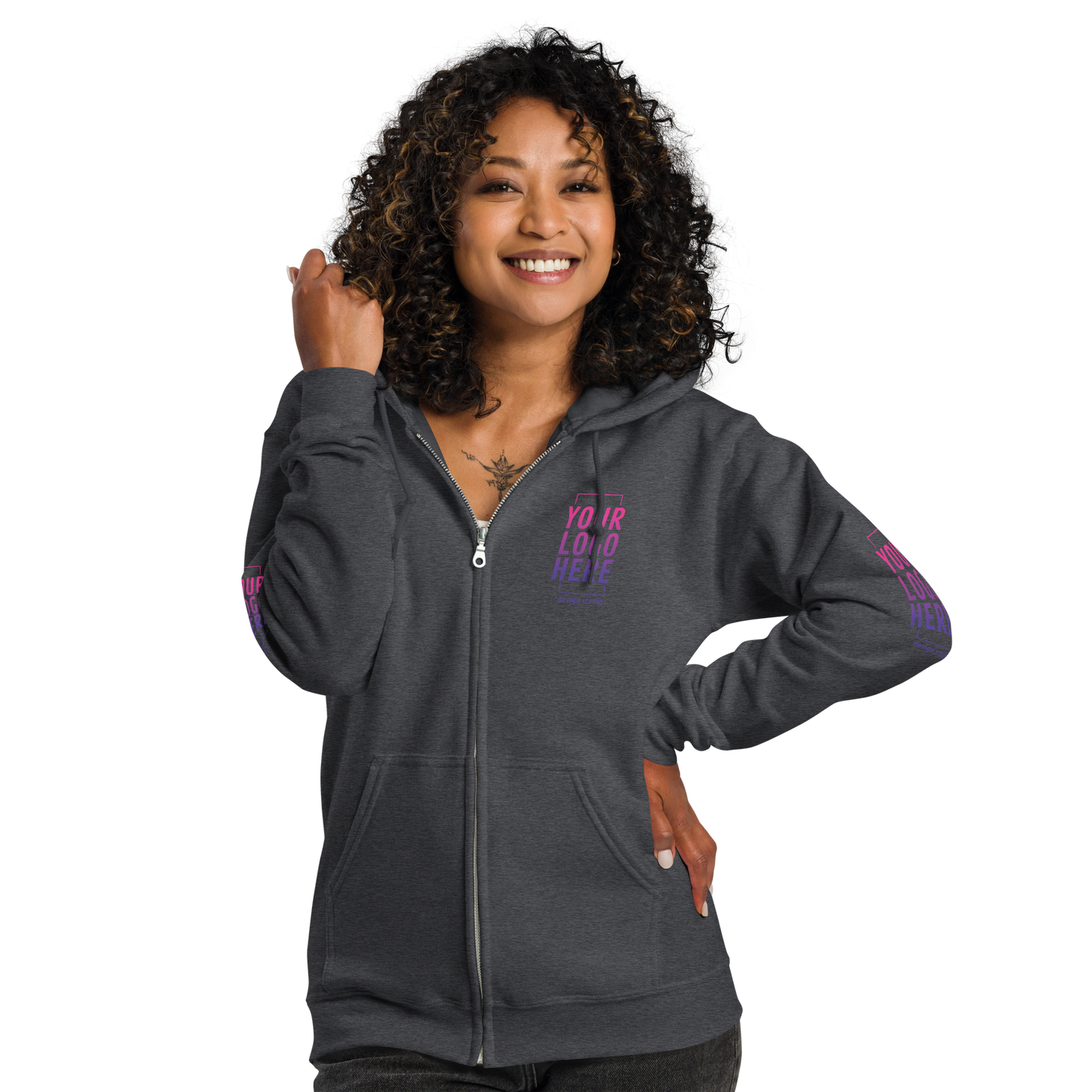 Unisex Full-Zip Hooded Sweatshirt