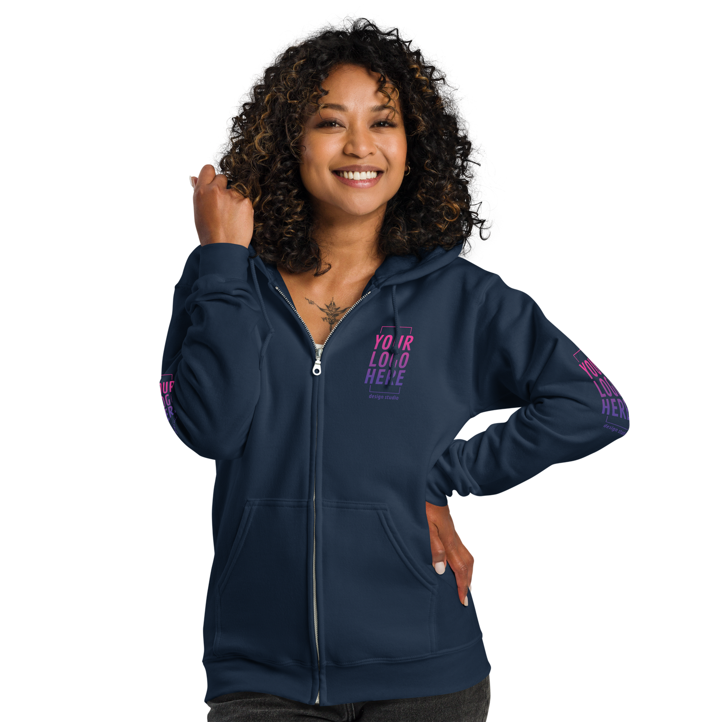 Unisex Full-Zip Hooded Sweatshirt