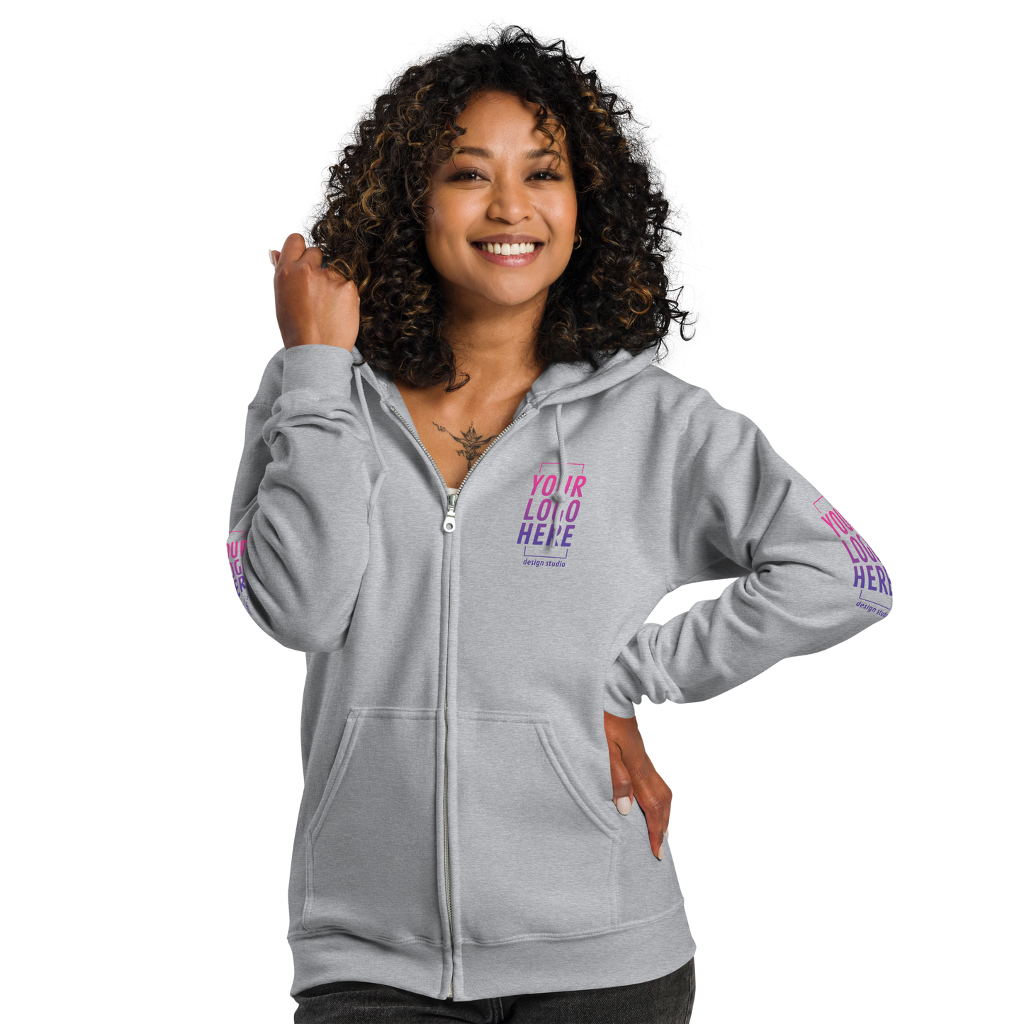 Unisex Full-Zip Hooded Sweatshirt